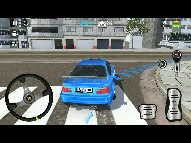 BMW E46 in the parking lot in the city Car Parking 3D