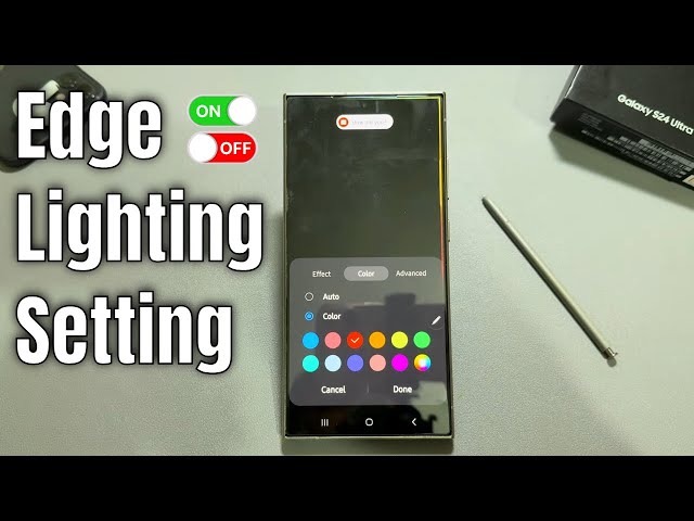 Samsung Galaxy S24 /S24+ /S24 Ultra: How to enable/disable edge lighting Samsung