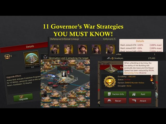 11 IMPORTANT Governor's War Battle strategies and tips YOU MUST KNOW [The Grand Mafia]