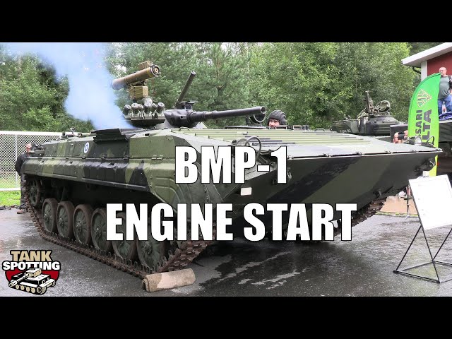 BMP-1 Engine Start & Running (front view) - Panssarimuseo Harrastepäivä 2024