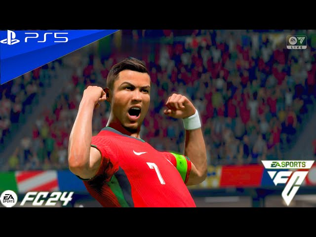 FC 24_ Portugal vs. Netherlands - EURO 2024 Quarter Final in Volksparkstadion Hamburg | PS5™ [4K60]