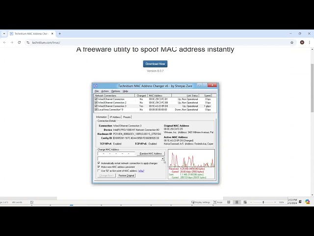 Wk07 MAC Address Spoofing with Windows