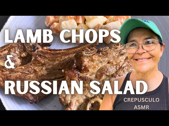 Lamb Chops & Russian Salad  #viralvideo #asmr #video