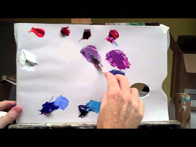 Basic acrylic colour mixing: how to mix a perfect purple| Part 2 of 2