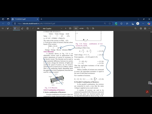 11th std Electric Current through Conductors important questions class 11 semester unit test ques