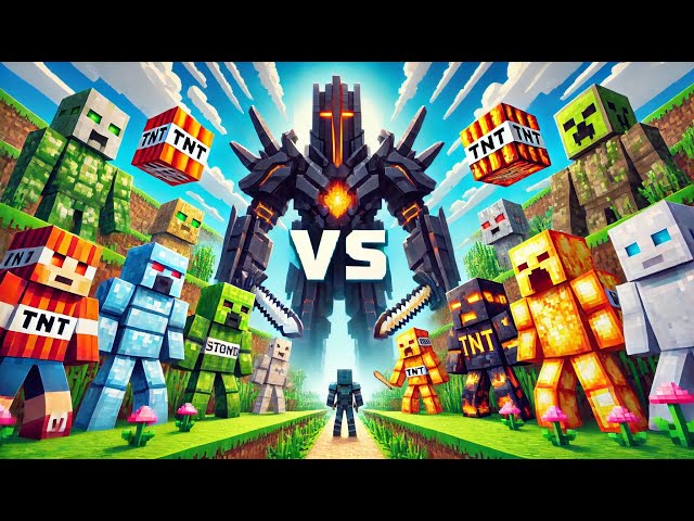 Minecraft BUT  WARDEN  VS  GOLEM #shorts #trending #super