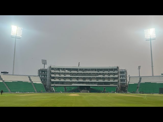 Gaddafi Stadium renovation latest Update | New Visual of Qaddafi Stadium with active floodlights