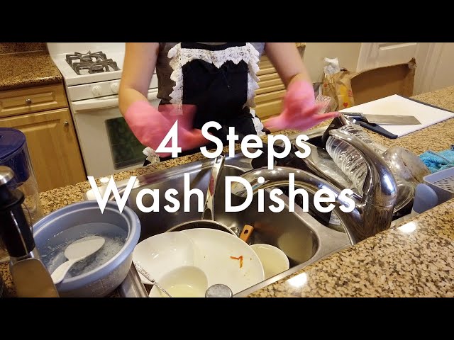 4 Steps Wash Dishes