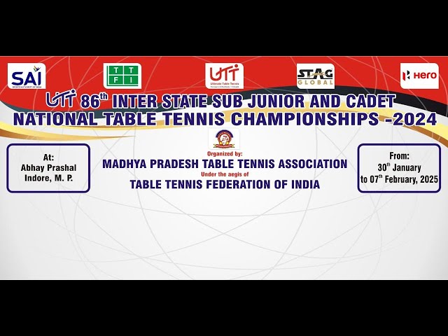 BS U-15 RD/II | DIYAAN Batra (HRN) V/S SIVAGANISH M (TN) | UTT 86th INTER STATE SUB...