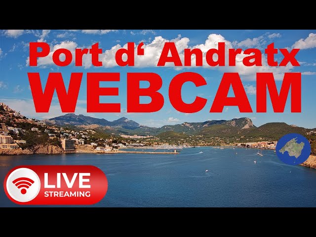 LIVE WEBCAM Port d'Andratx harbor view 4K  UHD 24/7 Live 🇪🇸 #PortAndratx #mallorca #baleares