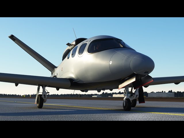 Basic flight planning and autopilot operation in the Cirrus Vision Jet in Microsoft Flight Simulator