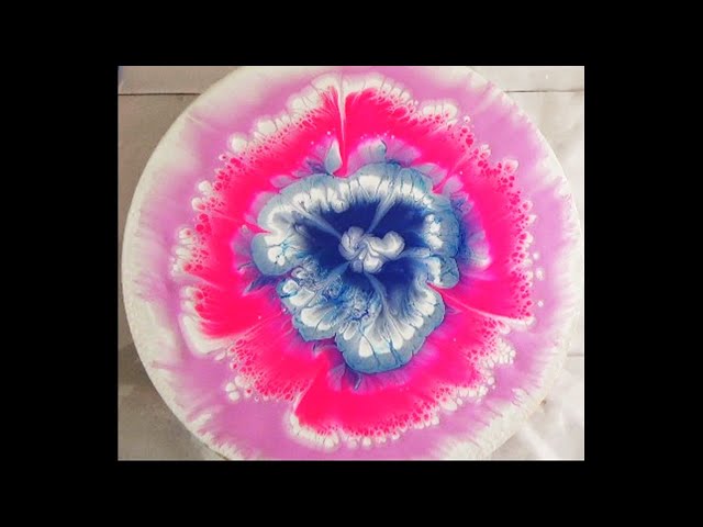 Vibrant Colours in this Acrylic Fluid Art