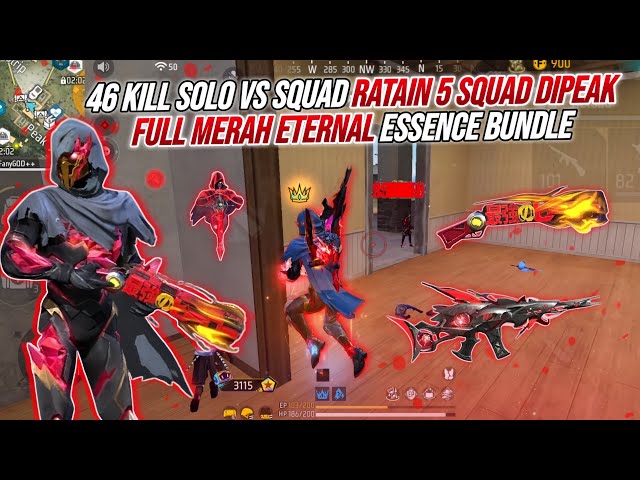 46 KILL SOLO VS SQUAD FULL MERAH !!! RATAIN 5 SQUAD DIPEAK SENDIRIAN SAMPAI BOOYAH 🔥🔥🔥