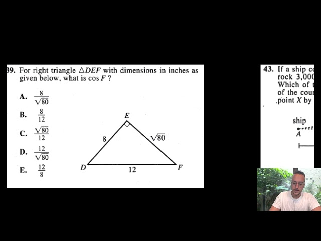 Right Triangle Trigonometry: ACT Math