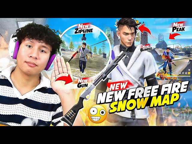 New Free Fire Snow ⛄️ Map Slide Winterlands 🥶 Update Gameplay & Review - Tonde Gamer