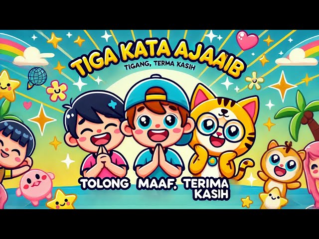 🎶 Tolong, Maaf, Terima Kasih | Tiga Kata Ajaib Lagu Anak Edukasi Indonesia #laguanakindonesia