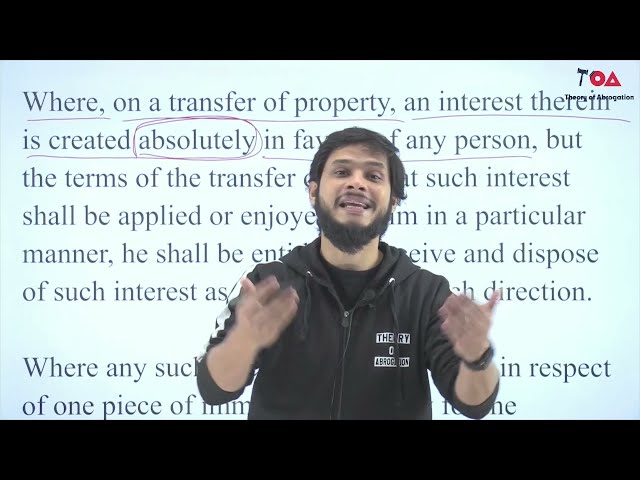 Section 11 Transfer of Property Act ||  Restriction repugnant to interest created