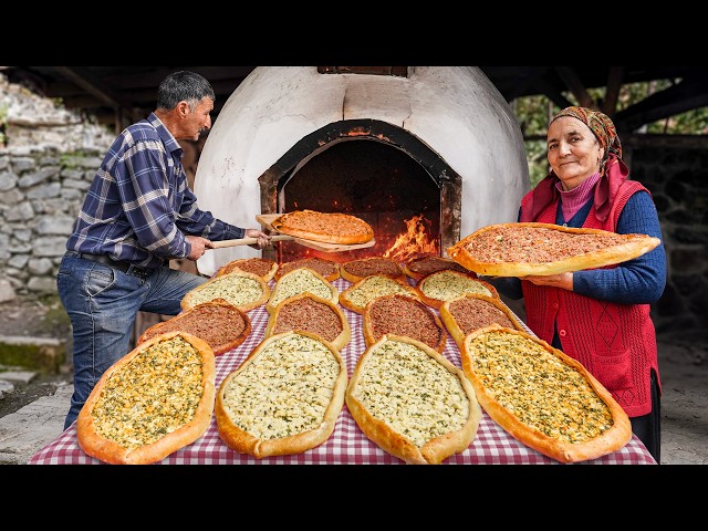 How it's Actually Made - Turkish Pide and Baklava by Hand in Village