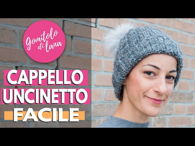 CAPPELLO UNCINETTO - UOMO / DONNA: cappello di lana a punto costa