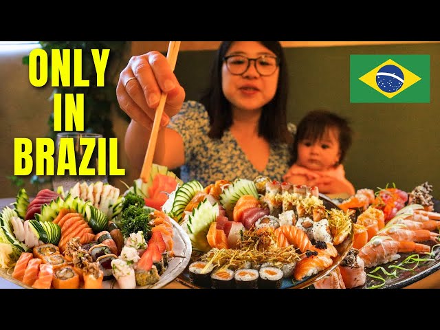 INSANE Japanese food RODIZIO in Brazil! (ALL-YOU-CAN-EAT SUSHI!)