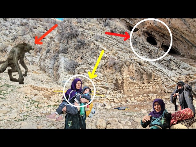 Horrifying monster attack on woman and child in the mountains 😱💔