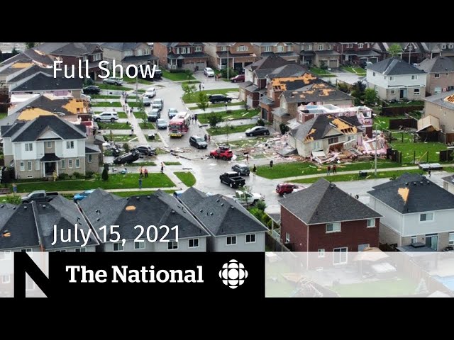 CBC News: The National | Barrie tornado, Unmarked graves report, Olympic restrictions