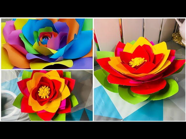 Unique Flower Wall Hanging / Quick Paper Craft For Home Decoration / Easy Wall Mate / DIY Wall Decor