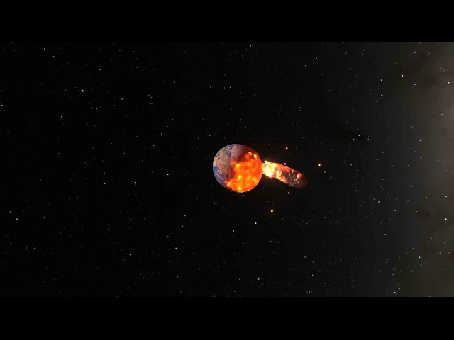 My First Space Collision Render (SpaceSim)