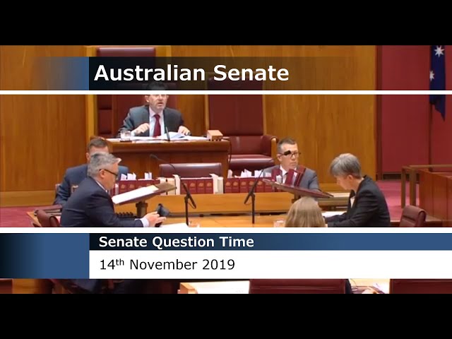 Senate Question Time - 14 November 2019