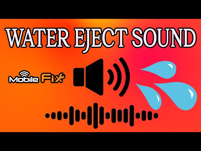 Remove Water From Speakers With Sound