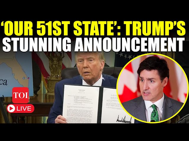 LIVE | Trump’s SHOCKING Speech On 51st US State Sends Shockwaves In Canada | Trump Latest News