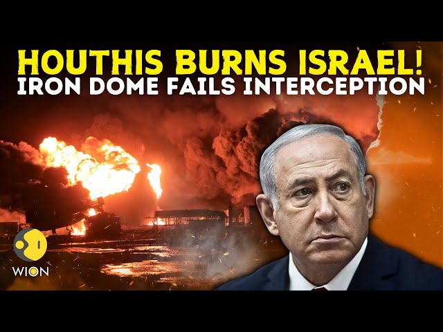 Israel Houthis War: Houthi Ballistic Missile Burns Israel Tel Aviv, Israel Defence Fails | WION LIVE