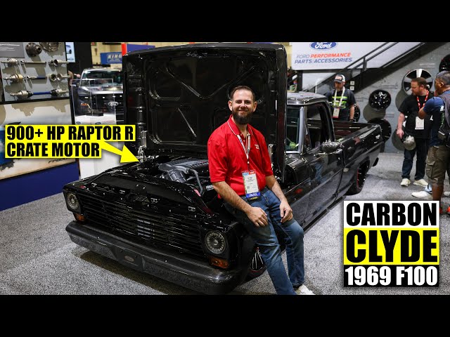 Full walk around of Carbon Clyde our 1969 Raptor R Powered Ford F100 & Shop Update