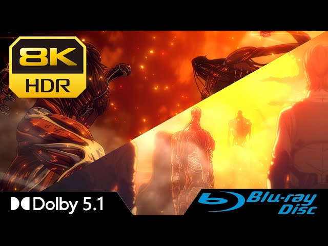 [8K HDR] Eren Colossal Titan Vs. Armin - Attack on Titan | Blu-Ray•Dolby 5.1