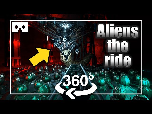 VR 360 Roller Coaster Ride 4K-"Aliens the ride" [360 °]