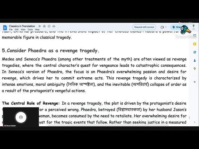 Classics in translation, all important broad questions in a single video revision class