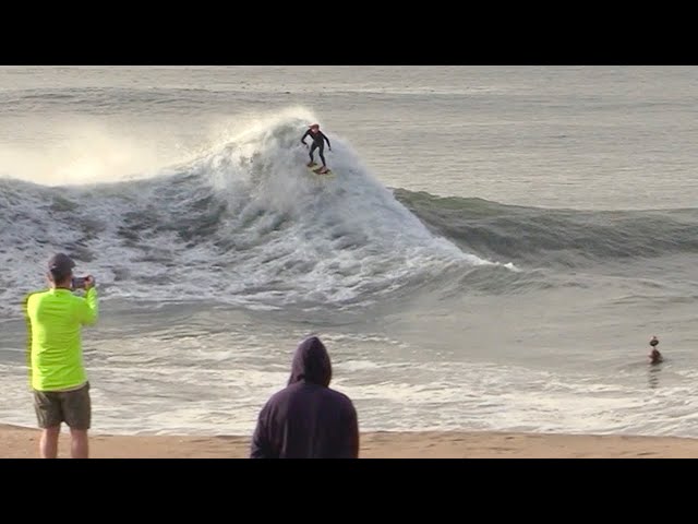 Surfers charge HEAVY shorebreak wave! Nightmare wipeouts! (SMOOOKIFIED!)