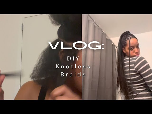 I Did My Own Small Peek-a-Boo Knotless Braids & It Took FOREVER! (DIY Knotless Braids)