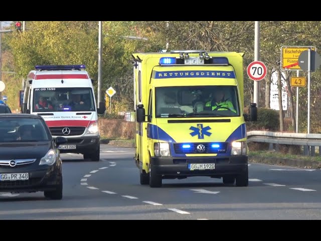 Einsatzfahrten Rettungsdienst Kreis Groß-Gerau während Katastrophenschutzübung - 20.10.2018