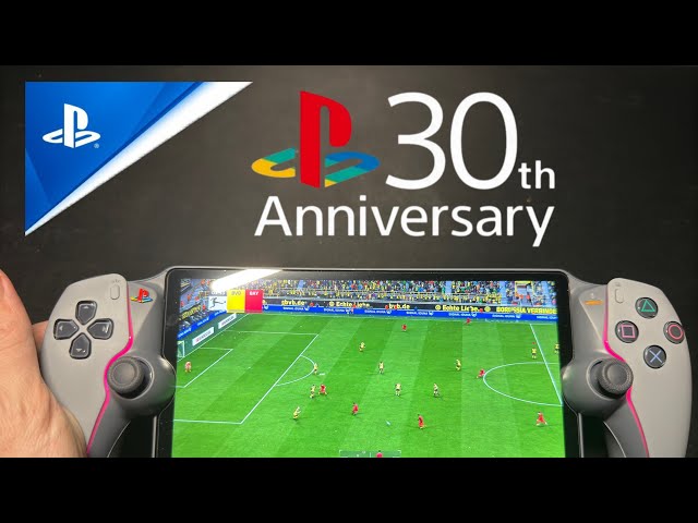 Playing FC 25 on Playstation Portal 30th Anniversary