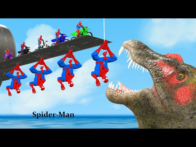 Siêu nhân nhện🔴Spider Man Challenge Rescue 5 Pro Superheroes on Motorcycle vs Squid Game vs Venom