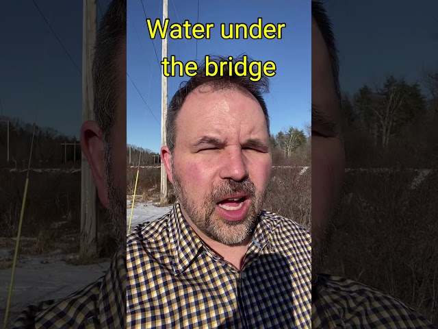 ENGLISH IDIOM #4 WATER UNDER THE BRIDGE  #shorts