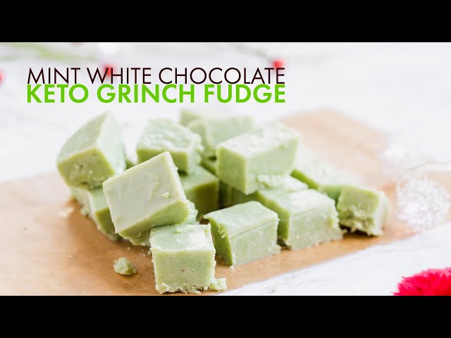 KETO Christmas Fudge | Sugar Free Chocolate Peppermint Fudge