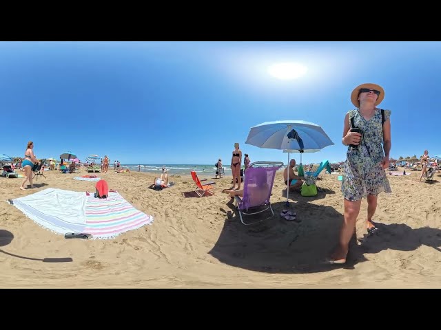 Beach Bogatell | Video VR360° Walking Tour | Discover the Best Beaches | 01 August 2024 | 5.7K 60FPS