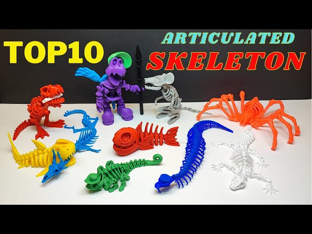 Top 10 Best Skeleton to 3D Print | 3D Printing Articulated Animal Toys