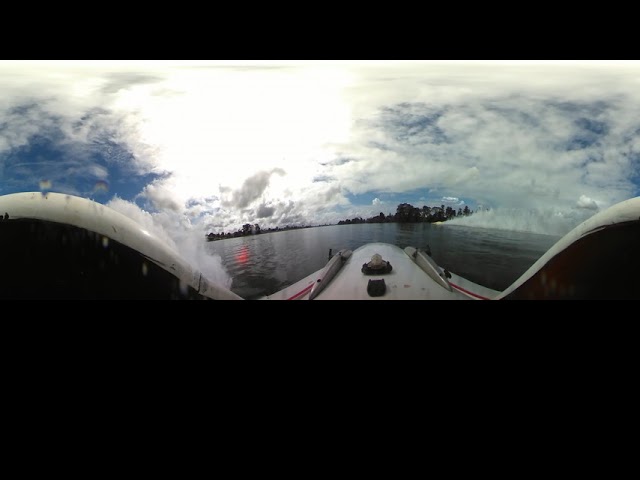 Onboard Supercharged Methanol Injected V8 Grand Prix Hydroplane 360 Footage