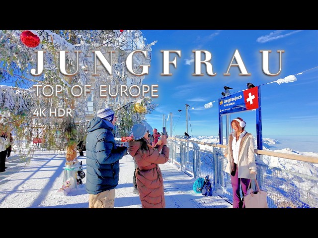 JUNGFRAU SWISS ALPS 🇨🇭 TOP of Europe / Experience Ice labyrinths at 3,400 Snow mountain Switzerland