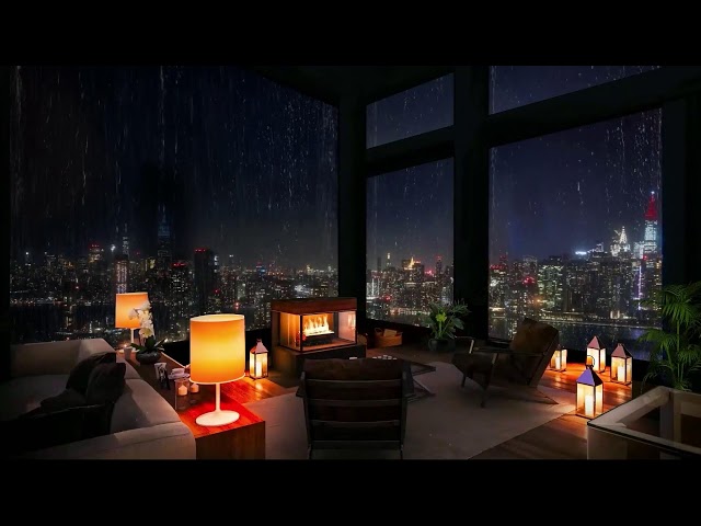 Cozy Room With Heavy Rain & Thunder || Fall Asleep With Rain Sounds For Sleeping At Night #rain