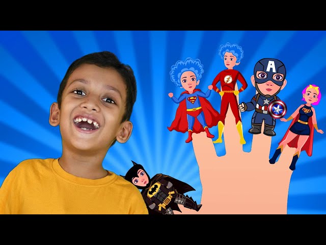 Finger Family Superheroes  | Kids songs & Nursery rhymes - Cucudu and Kuku