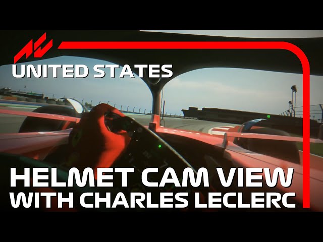 Charles Leclerc's Helmet Cam Action! | 2024 United States Grand Prix | #assettocorsa